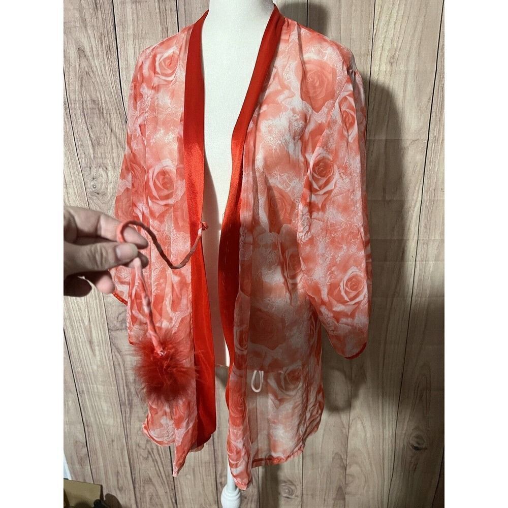 Vintage MSM Fashion Sheer Pink Cardigan - Picture 3 of 11
